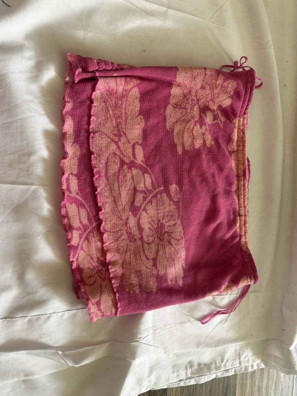 Free People Magenta Floral Knit Tube Top